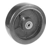 extra heavy duty polyurethane wheels on cast iron